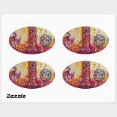 GARDEN VAN DE VERLORENDE SCHADOWS / KNIGHT EN HORS OVALE STICKER (Vel)