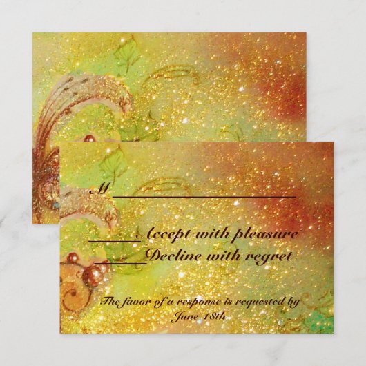 GARDEN VAN DE VERLORENDE SCHADOWS / MAGISCHE BUTTE RSVP KAARTJE (Voorkant / Achterkant)