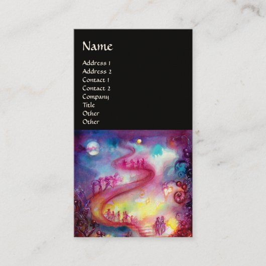 GARDEN VAN DE VERLORENDE SCHADOWS / MAGISCHE STAIR VISITEKAARTJE (Voorkant)