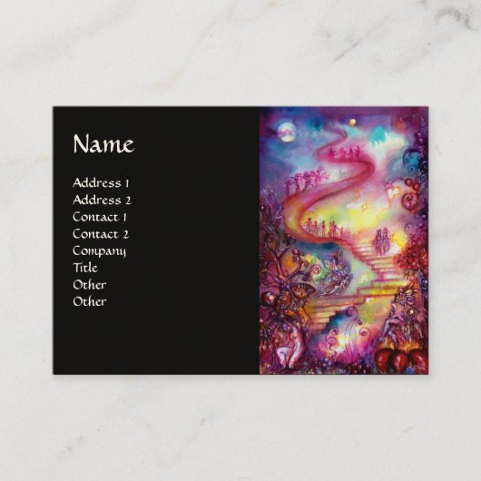 GARDEN VAN DE VERLORENDE SCHADOWS / MAGISCHE STAIR VISITEKAARTJE (Voorkant)