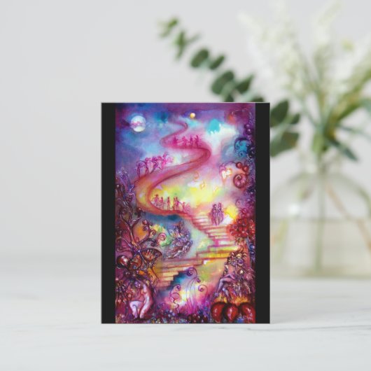 GARDEN VAN DE VERLORENDE SCHADOWS / MYSTISCHE STAI BRIEFKAART (Staand voorkant)