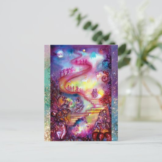 GARDEN VAN DE VERLORENDE SCHADOWS / MYSTISCHE STAI BRIEFKAART (Staand voorkant)