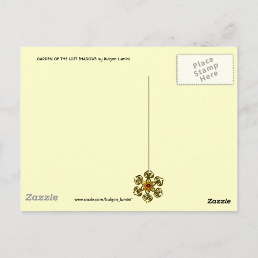 GARDEN VAN DE VERLORENDE SCHADOWS / MYSTISCHE STAI BRIEFKAART (Achterkant)