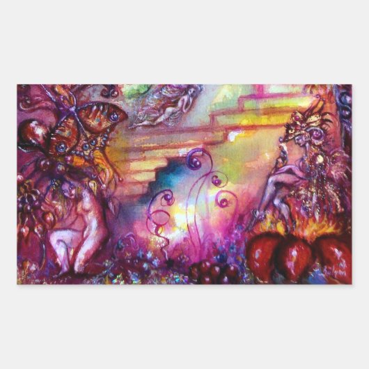 GARDEN VAN DE VERLORENDE SCHADOWS / MYSTISCHE STAI RECHTHOEKIGE STICKER (Voorkant)