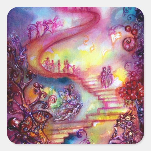 GARDEN VAN DE VERLORENDE SCHADOWS / MYSTISCHE STAI VIERKANTE STICKER (Voorkant)