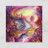 GARDEN VAN DE VERLORENDE SCHADOWS, MYSTISCHE STAIR VIERKANTE VISITEKAARTJE (Achterkant)