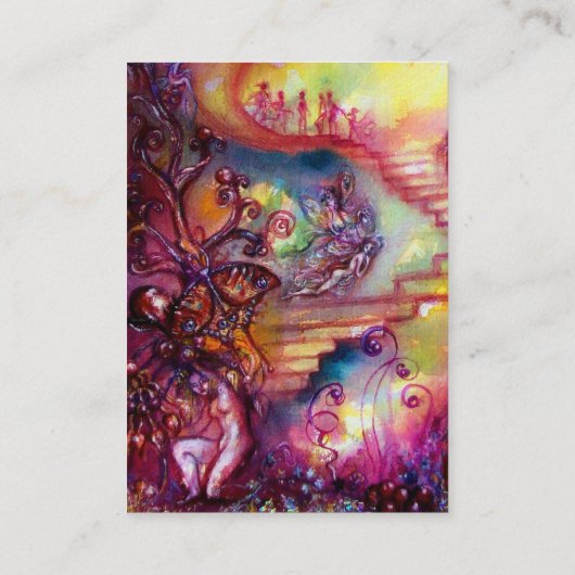 GARDEN VAN DE VERLORENDE SCHADOWS, MYSTISCHE STAIR VISITEKAARTJE (Achterkant)