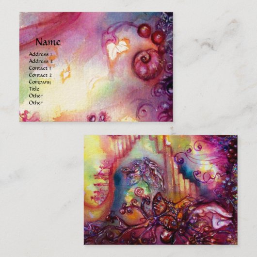 GARDEN VAN DE VERLORENDE SCHADOWS, MYSTISCHE STAIR VISITEKAARTJE (Voorkant / Achterkant)