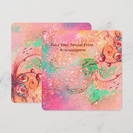 GARDEN VAN DE VERLORENDE SCHADOWS PINK BUTTERFLY M KAART (Voorkant / Achterkant)