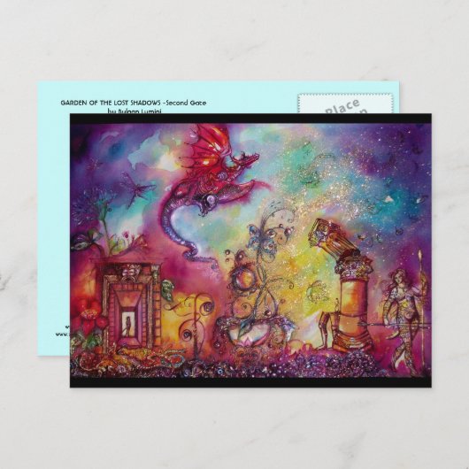 GARDEN VAN DE VERLORENDE SCHADOWS - RODE DRAGON FL BRIEFKAART (Voorkant / Achterkant)