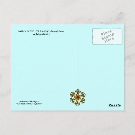 GARDEN VAN DE VERLORENDE SCHADOWS - RODE DRAGON FL BRIEFKAART (Achterkant)