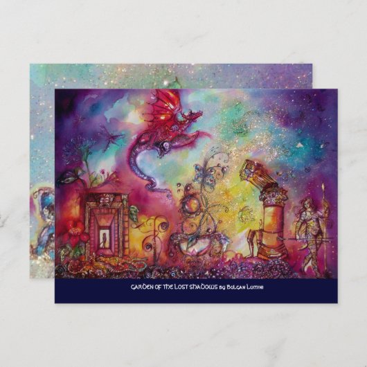 GARDEN VAN DE VERLORENDE SCHADOWS - RODE DRAGON FL BRIEFKAART (Voorkant / Achterkant)