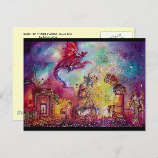 GARDEN VAN DE VERLORENDE SCHADOWS - RODE DRAGON FL BRIEFKAART (Voorkant / Achterkant)