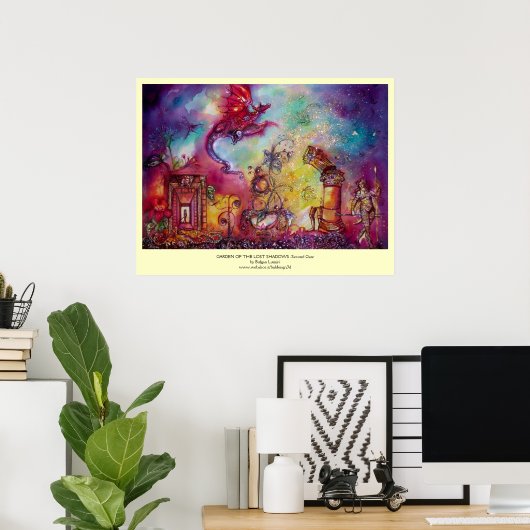 GARDEN VAN DE VERLORENDE SCHADOWS - RODE DRAGON FL POSTER (Thuiskantoor)