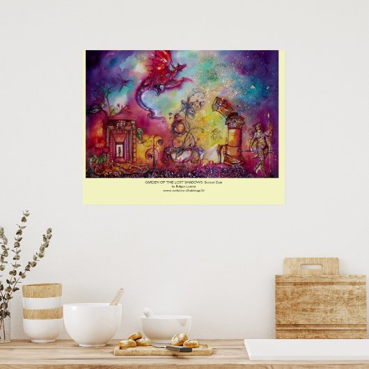 GARDEN VAN DE VERLORENDE SCHADOWS - RODE DRAGON FL POSTER (Keuken)