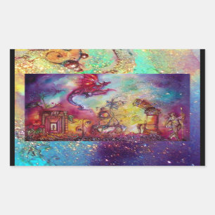 GARDEN VAN DE VERLORENDE SCHADOWS / RODE DRAGON FL RECHTHOEKIGE STICKER