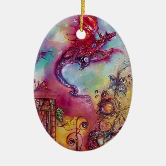 GARDEN VAN DE VERLORENDE SCHADOWS - RODE DRAGON VL KERAMISCH ORNAMENT (Voorkant)