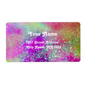 GARDEN VAN DE VERLORENDE SCHADOWS, Roze Blauwgroen Etiket (Voorkant)