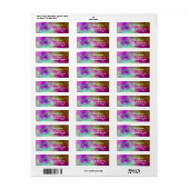 GARDEN VAN DE VERLORENDE SCHADOWS, Roze Blauwgroen Etiket (Full Sheet)