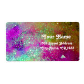 GARDEN VAN DE VERLORENDE SCHADOWS, Roze Blauwgroen Etiket (Voorkant)