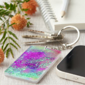 GARDEN VAN DE VERLORENDE SCHADOWS - roze paars vio Sleutelhanger (Voorkant Rechts)