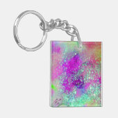 GARDEN VAN DE VERLORENDE SCHADOWS - roze paars vio Sleutelhanger (Voorkant Links)