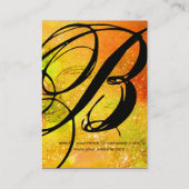 GARDEN VAN DE VERLORENDE SCHADOWS STAR DUST MONOGR VISITEKAARTJE (Achterkant)