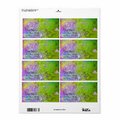 GARDEN VAN DE VERLORENDE SCHADOWS, violet groen ge Etiket (Full Sheet)