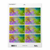 GARDEN VAN DE VERLORENDE SCHADOWS, violet groen ge Etiket (Full Sheet)
