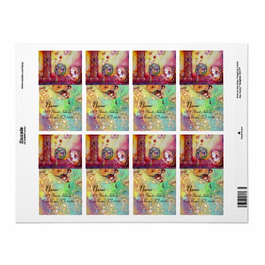 GARDEN VAN DE VERLORENDE SCHADOWS / VRIJ EN BUTTER ETIKET (Full Sheet)