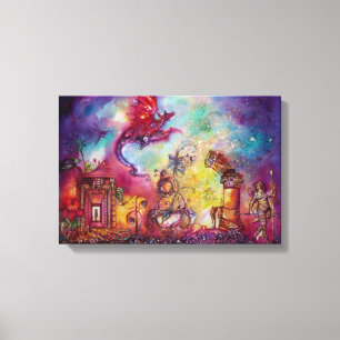 GARDEN VAN DE VERLORENDE SHADOWS DIE RODE DRAGON V CANVAS AFDRUK