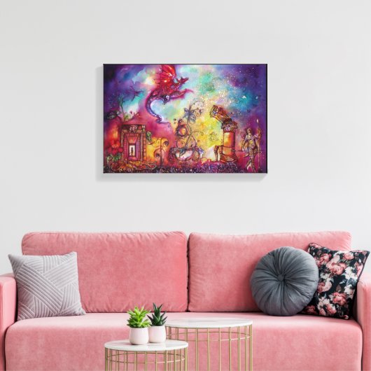 GARDEN VAN DE VERLORENDE SHADOWS DIE RODE DRAGON V CANVAS AFDRUK (Insitu (Woonkamer))