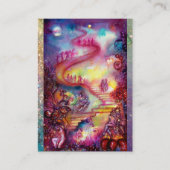 GARDEN VAN DE VERLORENDE SHADOWS MYSTIC STAIRS roz Visitekaartje (Achterkant)