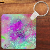 GARDEN VAN DE VERLORENDE SHADOWS - Roze paarse vio Sleutelhanger (Achterkant)