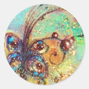 GARDEN VAN HET VERLIEST SCHADOWS - BUTTERFLY-PLANT RONDE STICKER