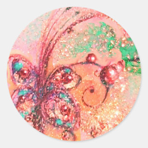 GARDEN VAN HET VERLIEST SCHADOWS - BUTTERFLY-PLANT RONDE STICKER