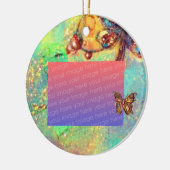 GARDEN VAN HET VERLORENDE SCHADOWS Blue Photo Temp Keramisch Ornament (Links)