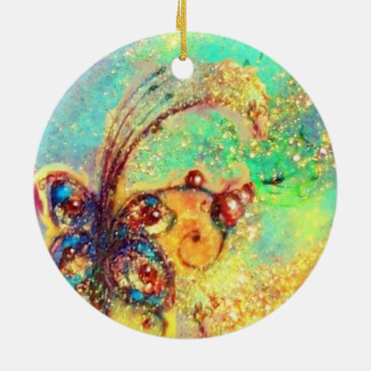 GARDEN VAN HET VERLORENDE SCHADOWS Blue Photo Temp Keramisch Ornament (Achterkant)