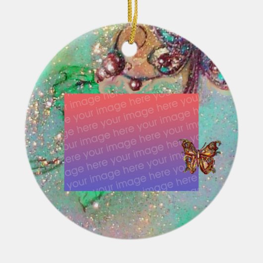 GARDEN VAN HET VERLORENDE SCHADOWS Blue Photo Temp Keramisch Ornament (Voorkant)