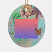 GARDEN VAN HET VERLORENDE SCHADOWS Blue Photo Temp Keramisch Ornament (Links)
