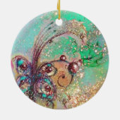 GARDEN VAN HET VERLORENDE SCHADOWS Blue Photo Temp Keramisch Ornament (Achterkant)