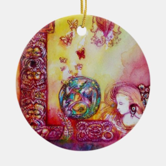 GARDEN VAN HET VERLORENDE SCHADOWS- BUTTERFLY-PLAN KERAMISCH ORNAMENT (Voorkant)