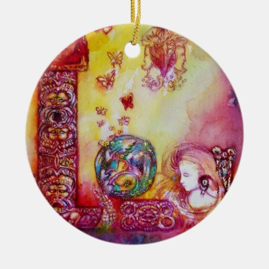 GARDEN VAN HET VERLORENDE SCHADOWS- BUTTERFLY-PLAN KERAMISCH ORNAMENT (Voorkant)