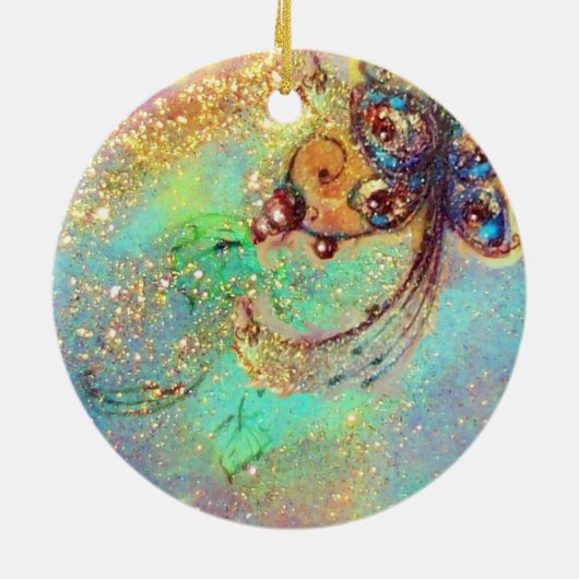 GARDEN VAN HET VERLORENDE SCHADOWS- BUTTERFLY-PLAN KERAMISCH ORNAMENT (Achterkant)