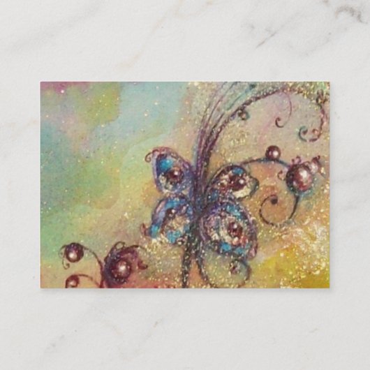 GARDEN VAN HET VERLORENDE SCHADOWS MAGIC BUTTERFLY VISITEKAARTJE (Achterkant)