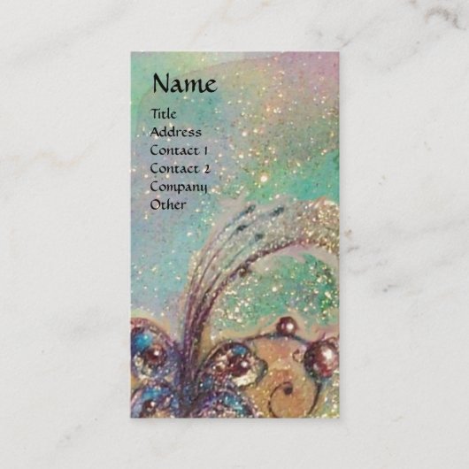 GARDEN VAN HET VERLORENDE SCHADOWS MAGIC BUTTERFLY VISITEKAARTJE (Voorkant)