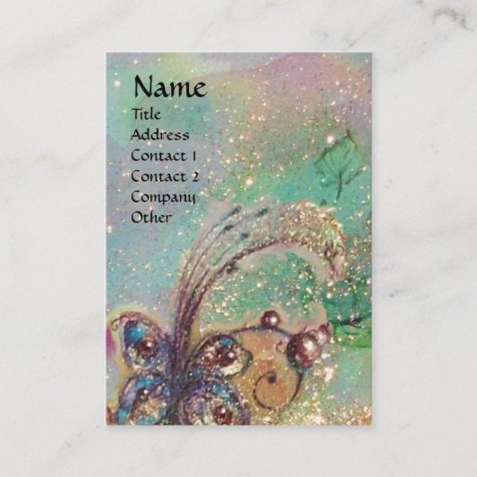 GARDEN VAN HET VERLORENDE SCHADOWS MAGIC BUTTERFLY VISITEKAARTJE (Voorkant)