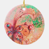 GARDEN VAN HET VERLORENDE SCHADOWS Roze fotosjablo Keramisch Ornament (Achterkant)