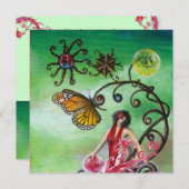 GARDEN VAN MELISSA 2, helder rood, roze groen Kaart (Voorkant / Achterkant)