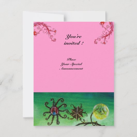 GARDEN VAN MELISSA 2, rood, roze groen wit Kaart (Achterkant)